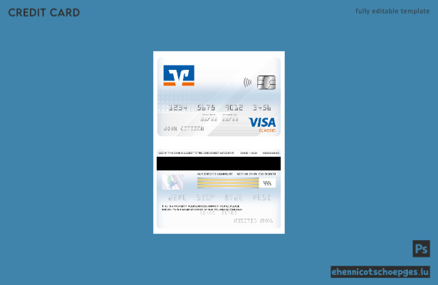 Deutsche Volksbank Visa Classic Karte – Beispielvorschau